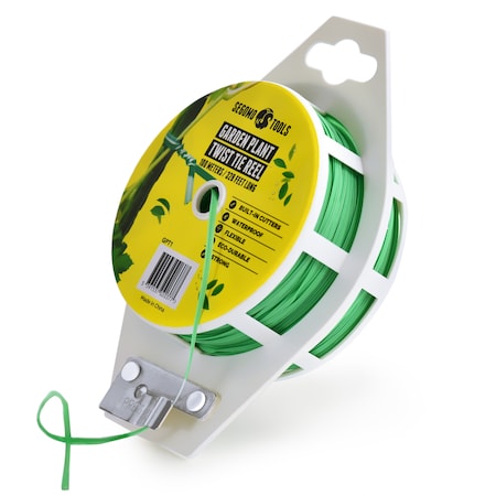 Segomo Tools 328 Feet (100 Meter) Garden Plant Tie Reel w/Cutter 9007142B